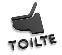 KRXSOBNV, Plaque de porte salle bain en aluminium brossé, décoration, for bureau ou entreprise, mur et toilette ，Signalisation pour toilettes(A)