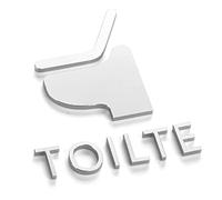 KRXSOBNV, Plaque de porte salle bain en aluminium brossé, décoration, for bureau ou entreprise, mur et toilette ，Signalisation pour toilettes(B)