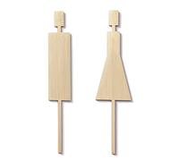 KRXSOBNV, Plaque de porte salle bain en laiton for hommes et femmes, plaque toilettes for entreprises, bureaux à domicile restaurants, 2 pièces ，Signalisation pour toilettes