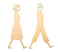 KRXSOBNV, Plaque de porte salle bain, plaque minimaliste en aluminium, panneau d'indication cabine d'essayage, for bureau et restaurant ，Signalisation pour toilettes(Gold)