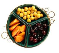 KRXSOBNV, Plateau de collation de service d'assiette de bonbons de fruits secs en céramique, plateau de service de tapas de service décoration de la maison,Bol à fruits