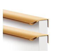KRXSOBNV, Poignées dissimulées Bouton de Porte Invisible Armoire Placard Cuisine Tirer Bord Doigt Boutons Meubles Or 2 pièces,Poignées de Porte dissimulées(Hole Distance 96mm)