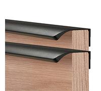KRXSOBNV, Poignées dissimulées Bouton de Porte Invisible Armoire Placard Cuisine Tirer Bord Doigt Boutons Meubles Noir Mat 2 pièces,Poignées de Porte dissimulées(Overall Length 1200mm)