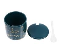 KRXSOBNV, Pots à condiments de sucre ronds en céramique, pot à sucre, bol à sucre avec couvercle et récipients à cuillère, pot en porcelaine,Bocaux d'assaisonnement