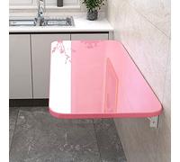 KRXSOBNV Salle à Manger, buanderie ou Bureau, capacité de Charge de 70 kg, Bureau Mural Flottant for Petits espaces(Pink,50x50cm/20x20in)