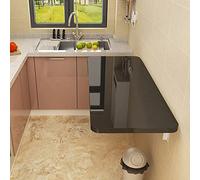 KRXSOBNV Salle à Manger, buanderie ou Bureau, capacité de Charge de 70 kg, Bureau Mural Flottant for Petits espaces(Black,70x30cm/28x12in)