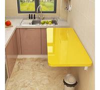 KRXSOBNV Salle à Manger, buanderie ou Bureau, capacité de Charge de 70 kg, Bureau Mural Flottant for Petits espaces(Yellow,120x40cm/47x16in)