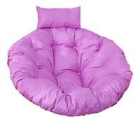 KRXSOBNV, Siège de balançoire Suspendu d'extérieur, Grand Coussin épais de Chaise hamac de Jardin avec Appui-tête réglable, Coussins de Chaise lavables,Coussin pour balancelle(Purple)