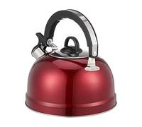 KRXSOBNV, Sifflet de poêle, bouilloire, théière avec poignée ergonomique, pichet d'eau chauffante de grande capacité,Bouilloires à thé(Red)