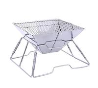 KRXSOBNV, Support de Barbecue Pliant d'extérieur, incinérateur de Gril, poêle à Charbon de Bois, Surface antiadhésive en Acier Inoxydable, Outil de Pique-Nique de Camping,Barbecue