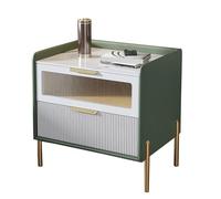 KRXSOBNV, Support de lit avec tiroirs, table de nuit de luxe moderne, tables d'appoint, commode, organisateur de meubles, commode for chambre à coucher, petits espaces ,Tables de nuit(Green,48x40x50cm
