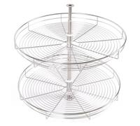 KRXSOBNV, Support de Rangement Rotatif à 2 Niveaux, étagère d'angle for épices, Support à épices for Armoire, Garde-Manger, Placard de Cuisine, Armoire 900,Organisateur de Coin de Cuisine(900 Cabinet