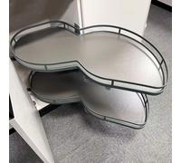 KRXSOBNV, Support Rotatif à 2 Niveaux, système de Verrouillage Silencieux réglable en Hauteur, adapté aux armoires de 36 pouces/900 mm,Organisateur de Coin de Cuisine(Right)