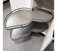 KRXSOBNV, Support Rotatif à 2 Niveaux, système de Verrouillage Silencieux réglable en Hauteur, adapté aux armoires de 36 pouces/900 mm,Organisateur de Coin de Cuisine(Left)