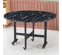 KRXSOBNV, Table à Manger Extensible en Bois avec 6 Roues et Cadre en métal Robuste, Tables à abattants for Petits espaces, supporte Facilement 400 kg ,Table à Manger Pliante