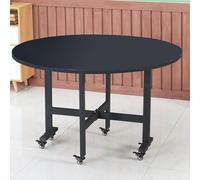 KRXSOBNV, Table à Manger Extensible en Bois avec 6 Roues et Cadre en métal Robuste, Tables à abattants for Petits espaces, supporte Facilement 400 kg ,Table à Manger Pliante