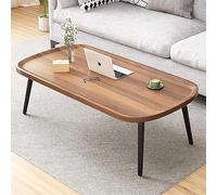 KRXSOBNV, Table Basse Rustique Ovale en Noyer du Milieu du siècle - Meubles de Chambre à Coucher de Salon avec Pieds en Fer durables,Tables de Sol(120cm/47.2)