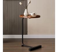 KRXSOBNV Table d'appoint, Petite Table d'appoint for canapé et lit, Ordinateur Portable rétro, Salon Chambre à Coucher, Style Industriel(/Walnut,B)
