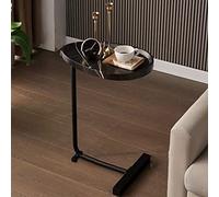 KRXSOBNV Table d'appoint, Petite Table d'appoint for canapé et lit, Ordinateur Portable rétro, Salon Chambre à Coucher, Style Industriel(/Black,B)