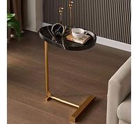 KRXSOBNV Table d'appoint, Petite Table d'appoint for canapé et lit, Ordinateur Portable rétro, Salon Chambre à Coucher, Style Industriel(/Black,A)