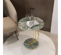 KRXSOBNV Table d'appoint, Petite Table Ronde Martini, de Chevet d'angle, Petite d'appoint for canapé, Chambre à Coucher(/Gold C)