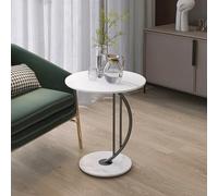 KRXSOBNV Table d'appoint, Petite Table Ronde Martini, de Chevet d'angle, Petite d'appoint for canapé, Chambre à Coucher(/Black)