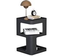 KRXSOBNV Table d'appoint, Table d'appoint avec Rangement Ouvert, for Chambre à Coucher et Salon, Table de Chevet, canapé(/Black)