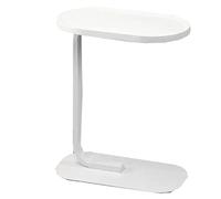 KRXSOBNV Table d'appoint, Table d'appoint Ovale avec Bureau en Bois, Cadre métal, Table Basse for Salon et Chambre à Coucher(White a)