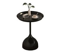KRXSOBNV Table d'appoint, Table d'appoint Ronde for Salon, Chambre à Coucher, Balcon, Bureau(/Black)
