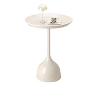 KRXSOBNV Table d'appoint, Table d'appoint Ronde for Salon, Chambre à Coucher, Balcon, Bureau(/White)