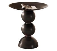 KRXSOBNV Table d'appoint, Table d'appoint Ronde, Petite Table de Chevet en métal, Moderne, canapé for Chambre à Coucher, Balcon(/Black)