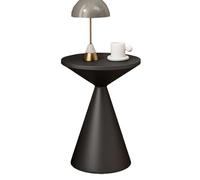 KRXSOBNV Table d'appoint, Table d'appoint Ronde, Table, Petite de Chevet en métal, for Salon, Chambre à Coucher, Balcon, Bureau(/Black)