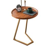 KRXSOBNV Table d'appoint, Table de canapé avec Cadre en métal, Petite Table Plateau TV, d'appoint for Coulissant(/Natural a,40 CM)