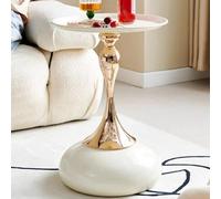 KRXSOBNV Table d'appoint, Table de Chevet Minimaliste sur Pied, Table à Cocktail et Boissons for Salon, Appartement, Chambre Coucher(Beige a)