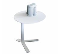 KRXSOBNV, Table de Chevet Ronde for Chambre à Coucher, Mini Table d'angle, Magasin de thé au Lait/Magasin de Desserts/Table de café,Table d'appoint(White,50x63cm)