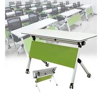 KRXSOBNV, Table de séminaire Rabattable avec Roues silencieuses, adaptée au Bureau, à la Salle réunion et Classe,Table de conférence(160x60x75cm)