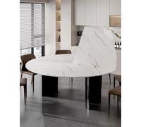 KRXSOBNV, Table pliante ronde, rallonge de table circulaire pliante for cartes/mahjong, gain de place for restaurants/salle à manger/camping, comptoir en marbre blanc, facile à transporter ,Table à ma