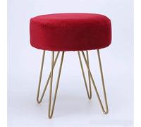 KRXSOBNV, Tabouret à Pieds en métal, Petit Banc en Fer, Table d'appoint for Banc à Chaussures, Repose-Pieds, Tabouret élégant, Meuble Compact et Polyvalent,Tabourets(Red)