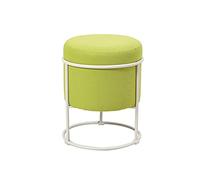 KRXSOBNV, Tabouret Bas de canapé Cube rétro Nordique en Tissu de Coton, avec trépied en Acier Inoxydable doré - Repose-Pieds élégant et Fonctionnel, for la décoration intérieure,Tabourets(Green 2)