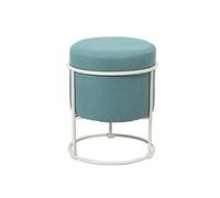 KRXSOBNV, Tabouret Bas de canapé Cube rétro Nordique en Tissu de Coton, avec trépied en Acier Inoxydable doré - Repose-Pieds élégant et Fonctionnel, for la décoration intérieure,Tabourets(Green 1)