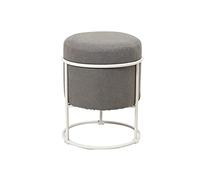KRXSOBNV, Tabouret Bas de canapé Cube rétro Nordique en Tissu de Coton, avec trépied en Acier Inoxydable doré - Repose-Pieds élégant et Fonctionnel, for la décoration intérieure,Tabourets(Grau)