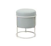 KRXSOBNV, Tabouret Bas de canapé Cube rétro Nordique en Tissu de Coton, avec trépied en Acier Inoxydable doré - Repose-Pieds élégant et Fonctionnel, for la décoration intérieure,Tabourets(Blau)