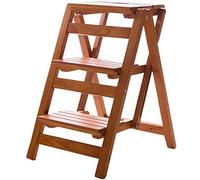 KRXSOBNV, Tabouret d'escalade d'intérieur, Tabouret de Chaise à 3 échelles, Multifonction, étagère Pliable en Bois, escabeau for la Maison ,Tabouret Pliant