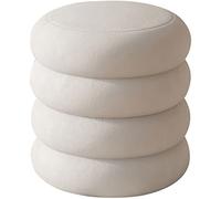 KRXSOBNV, Tabouret rembourré en Tissu avec Base pivotante- Parfait for la Chambre à Coucher, Le Salon, Le Jardin, Le Balcon, la Coiffeuse, Le Tabouret ou la décoration de Bureau,Tabourets(Weiß)
