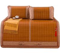 KRXSOBNV, Tapis de Couchage d'été en Bambou, Respirant, Lisse et Confortable, Stat Seak, Assortiment de Bords de Couture for dortoir Scolaire,Matelas d'été(0.8x1.9m)