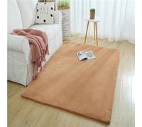 KRXSOBNV, Tapis de décoration for la Maison Doux Moderne à Poils Courts Lavable Anti-dérapant intérieur décor Tapis Sol for Salon en Peluche ，Tapis(Khaki,80 * 160)