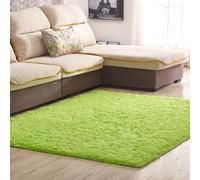 KRXSOBNV, Tapis de Salon à Poils Longs Moelleux Luxe, Dense, ne perd Pas Ses, Doux au Toucher, Chic, Traditionnel, idéal for Le, la Chambre Coucher ，Tapis(Green,60x160)