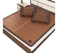KRXSOBNV, Tapis de Sommeil d'été, Tapis de climatisation en Bambou Durable, Pliable, Facile à Ranger, for Les dômes des dortoirs Scolaires,Matelas d'été(A,2x2.2m)