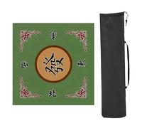 KRXSOBNV, Tapis de Table Mahjong Jeu, for avec Sac Rangement, Tapis épais antidérapant et à réduction Bruit, for Mahjon Poker,Tapis de Poker(Green,90x90cm (35.43x35.43in))