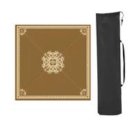 KRXSOBNV, Tapis de Table Mahjong Jeu, Tapis carré épaissi, antidérapant avec réduction du Bruit, for Jeux Cartes Poker, société, tuiles,Tapis de Poker(Brown,85x85cm (33.46x33.46in))